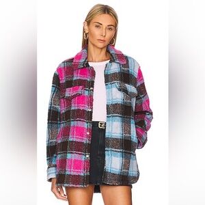 Plaid Women's Jacket in Pink and Blue